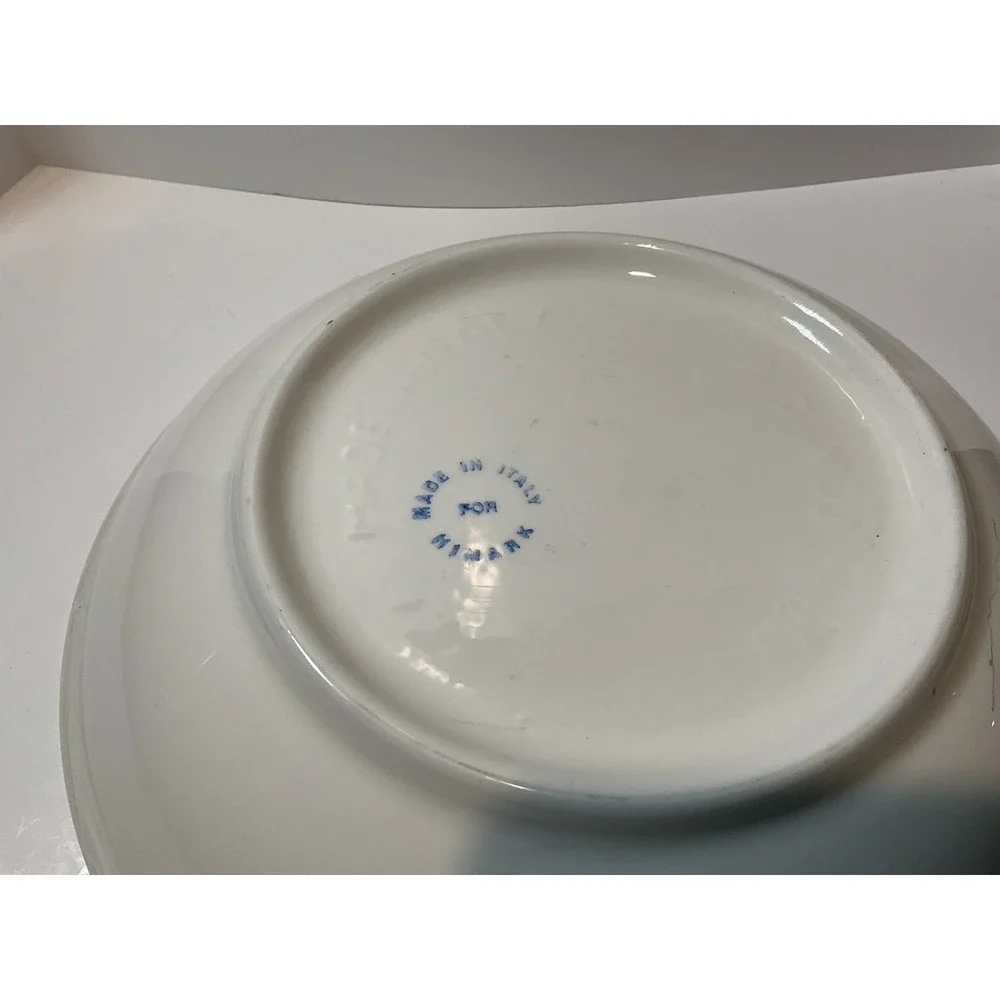 La Toscana Made in Italy Ceramic Bowl‎ Green Stripe Accent
